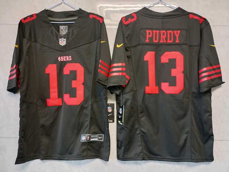 Men%27s San Francisco 49ers #13 Brock Purdy Black 2023 F.U.S.E. Vapor Untouchable Limited Stitched Football Jersey